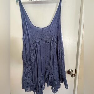 Free People Periwinkle Lace Blouse
